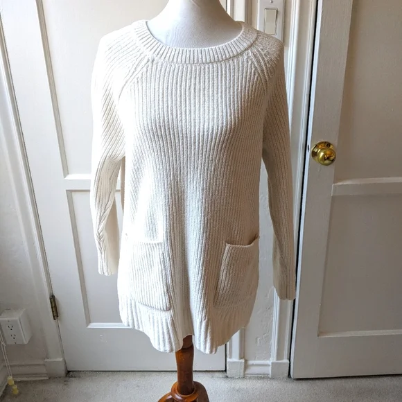 Soft Surroundings cream colored crew neck sweater - Picture 1 of 8
